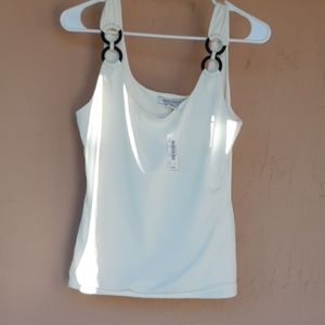 White House Black Market off white tank